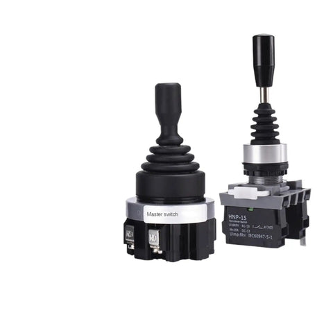 Heavy Duty Rod End Joint Bearing Kit With Monolever Toggle Switch Two Way Four Way Self Locking Latching Reset Momentary Switch 22mm And 30mm Size Master Joystick Rocker SVFS-201 Compatible, black