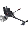 Seat Attachment For Self Balancing Scooters Go Kart Conversion Kit For Kids And Adults Safe And Stable Accessory Fits 6.5, 8 And 10 Inch Models Ideal Gift Black, showing adjustable frame and handles.