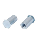 Boss Level M6 Hex Head Self Clinching Standoff 20Mm Zinc Plated Steel Fastener Featuring Bold Full Threads And Hella Secure Grip For Heavy Duty Fabrication Jobs Pack Of Twenty, shown individually.