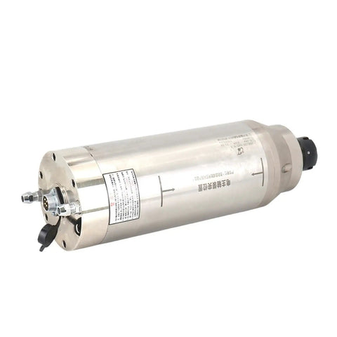 Rip Roaring Water Cooled CNC Spindle Motor For Metal Wood And Stone Milling 6.5KW with ER32 collet and water inlet.