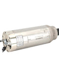 Heavy Duty Cnc Water Cooling Spindle Motor Six Point Five Kilowatt Er ThirtyTwo Collet Dual Voltage rotary motor side view.