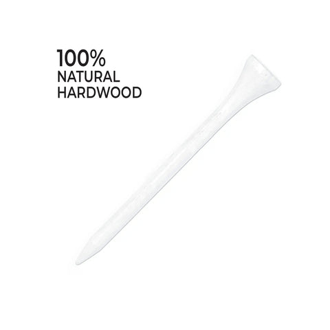 Deluxe Wooden Golf Tees 500 Count Two And Three Quarters Inch White Durable Natural Hardwood Tees For Drivers