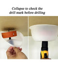 Using Overhead Drilling Dust Bowl Silicone Dust Cover For Ceiling Light Install, showing flexibility and catchment.
