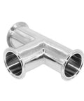 Beduan 1.5-inch tri-clamp 3-way sanitary tee, 304 stainless steel, 38mm pipe OD