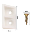 20 Pack White Right Angle Corner Brackets 18x18x32mm L Shaped ABS Plastic Furniture Braces With 4 To 16mm Self Tapping Screws