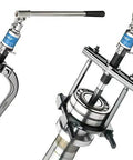 Beefy Pro Grade Hydraulic Puller Kit With Jaw Puller And Strong Back Puller 112 Ton Capacity with extension rods in use