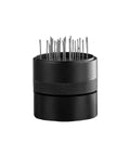 Adjustable Depth Espresso Coffee Distributor Needle Tool For 58mm Portafilter with metal needles for breaking up clumps and even distribution.