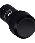 22.5 mm Compact Momentary Pushbutton Operator, Flush Non-Illuminated, 1 NO & 1 NC Contacts, 300V Rated Panel Mount, Black Plastic