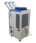 Heavy Duty Industrial Portable Spot Cooler Kickin Cold Turbo Double Fan Air Conditioner With Adjustable Nozzle close-up view.
