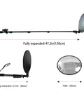 Under Vehicle Inspection Mirror With LED Light, 8 Inch Wide PVC Mirror, 180 Degree Adjustable, Telescopic Handle