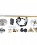 Rear Axle Kit With Live Hub Brake Assembly And Caliper Sprocket T8F Chain 58T For Mini Bike ATV Or Go Kart Heavy Duty Iron Construction 160mm Disc 61in Brake Line Ready To Install