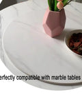 Premium Wood Lazy Susan Turntable For Dining Tables Featuring Silent 360 Degree Rotation Smooth Rolling Serving Tray on marble table.