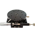 Motorized Rotary Positioning Stage PT-R100 Precision Fine-Tuning Slide Table 100mm with worm gear drive, side view