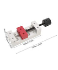 2 Inch Drill Press Vise Mini Bench Vice Clamp Flat Clamp For Tabletop Workbench Ideal For Watch Repair Jewelry Making Diy Sculpture Craft Aluminum Alloy CNC Machined High Precision Durable Aluminum Clamp For Metalworking Projects with dimensions 128mm x 30mm.