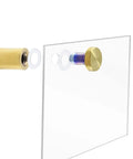 Premium Gold Standoff Screws For Acrylic Signs showing wall mount bracket and screw detail for easy installation.
