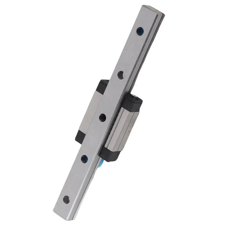 Miniature Linear Guide Rail 9mm width with slide block for precise motion in small automation projects, pro grade linear rail system.