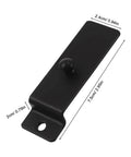 Heavy Duty Black Carbon Steel Slatwall Picture Hanger Hooks 10 Pack For Kitchenware And Utensils Display Easy Mounting, single hook dimensions.