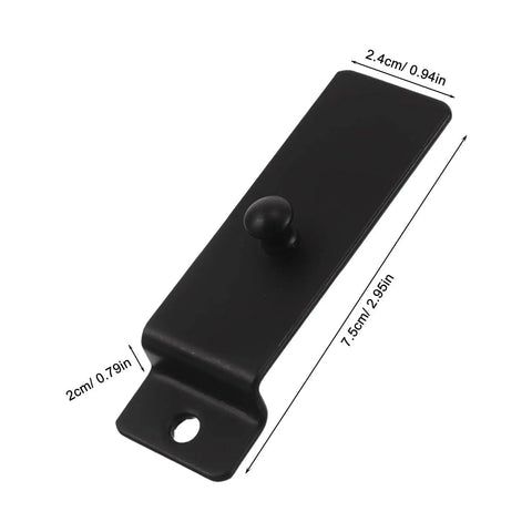 Heavy Duty Black Carbon Steel Slatwall Picture Hanger Hooks 10 Pack For Kitchenware And Utensils Display Easy Mounting, single hook dimensions.