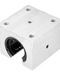 Front view of Open Aluminum Linear Bearing Block for 30mm SBR30UU, showing lightweight aluminum alloy and oxidation-treated finish.