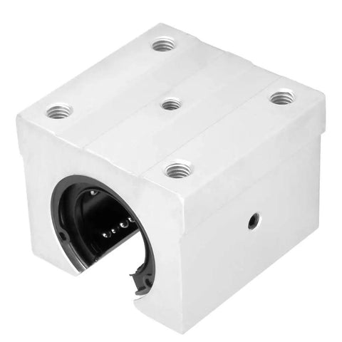 Front view of Open Aluminum Linear Bearing Block for 30mm SBR30UU, showing lightweight aluminum alloy and oxidation-treated finish.