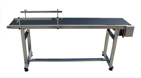 PVC Flat Conveyor Belt System for Packaging Machines Built Tough Adjustable Speed Industrial Transport With Double Guardrail