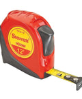 Pocket Tape Measure One Half Inch Wide Twelve Foot Imperial Tape With Nylon Coating Self Adjusting End Hook in ABS Case