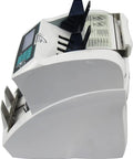 Premium Automatic Money Counter With Top Notch Uv Mg Ir Bill Detection And Blazing Fast Multi Currency Counting For Canada Polymer Cash, side view.