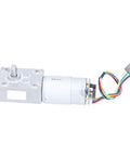 Gear Motor With Self Locking Function And Incremental Magnetic Encoder Two Or Three Channel, 40RPM, DC12V High Torque Industrial Drive For Automation And Motion Control, A Real Workhorse For Home Appliances, Power Tools, Automotive Shops. Silver metal 8mm shaft with wiring connector