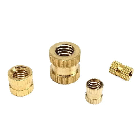 Knurled Threaded Inserts For 3D Printing Copper Embedded Nuts With Knurl Grip For Reusable, Strong Fastening That Will Not Loosen In Plastic