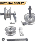 5 Inch Sliding Gate Rollers Heavy Duty Galvanized Steel Track Roller For 1 5 8 Inch Pipe Track Easy Install Pack Of 1