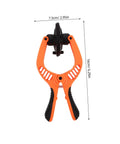 Phone Screen Opening Tool With Suction Cup Pliers For Easy DIY Repairs, durable orange and black design shown front view with size dimensions