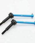 Beefed Up Front And Rear Drive Shaft CVD Upgrade Kit For 1 To 10 Scale XV-01 TC-01 RC Car, 42mm And 39mm Shafts, Reinforced Material For Heavy Torque And Smooth Power Transfer, Includes 54515 54516 blue RC drive shafts with black CVD joints
