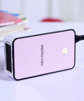 Mini Portable Room Heater For Desk And Office, Energy Saving Quiet Electric Fan Heater, Fast Heat Up Personal Warmer In Pink