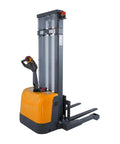 Compact Electric Pallet Stacker Rock Solid Workhorse 3300 Lb Capacity 138 Inch Max Lift Height Gel Battery Powered Forklift side view
