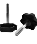 Durable M8 x 50mm Canopy Screws for Porch Swing Replacement Bolts shown from side and top view with black knurled handwheel