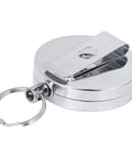 Retractable Key Ring Wire Keychain With Belt Clip Anti Theft Anti Lost Design 5 Cm Diameter Metal Electroplated Gear Uber Handy