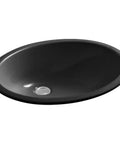 Caxton Oval Undermount Bathroom Sink With Sleek Easy-To-Clean Design And Timeless Style For A Boss Bathroom Upgrade That Fits Traditional Or Modern Baths in black vitreous china