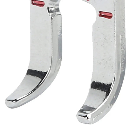 Stainless Steel Opening Patch Presser Foot With Clear View Stitching For Most Household Sewing Machines Must Have Side Cutter For Edge Finishing And A Breeze For Embroidery Appliques And Monograms close-up