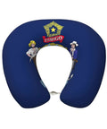 Maine State Flag Print U Shaped Travel Pillow With Memory Foam Core For Neck Support Soft Polyester Cover For Extra Comfort On The Go