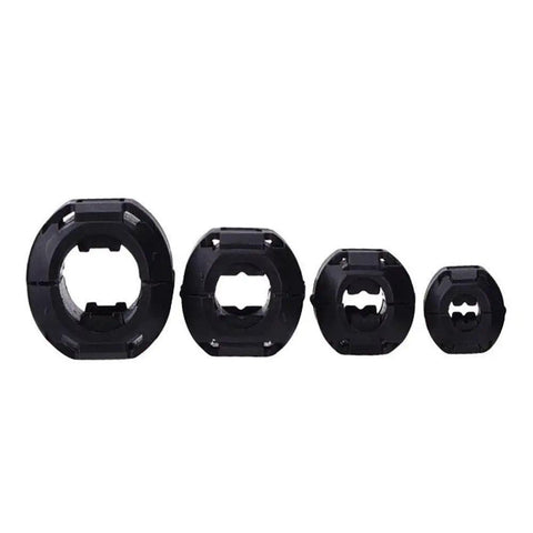Clip-On Ferrite Ring Core Cable Clips Pack Of 20 For RFI EMI Noise Suppression Fits 5mm, 7mm, 9mm, And 13mm Cables Black Low Profile Design