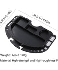 Black 24.5 x 15.5 cm magnetic tool tray for Bike Repair Stand With Magnetic Tool Tray And Four Compartment Organizer For Mechanics Pro Grade Heavy Duty Portable Workshop Station For Wrenches Screwdrivers Spanners And Maintenance.