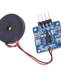 Two Pack Piezoelectric Sensor Analog Ceramic Vibration Sensor Module For Arduino And DIY Electronics with wiring visible
