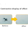 Before and after effect using All Vehicles Windshield Chip And Crack Repair Kit For Cars And Trucks Auto Glass Repair Set