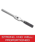 Tap Wrench With Tempered Gripping Surfaces Built Tough For Strong Hold 1/16 To 1/4 Inch Capacity 6 Inch Body Square Shank 91A