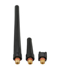 Pro Grade 37 Piece TIG Welding Gas Lens Kit For WP 9 20 25 Torches with black electrode holders and copper connectors