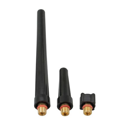 Pro Grade 37 Piece TIG Welding Gas Lens Kit For WP 9 20 25 Torches with black electrode holders and copper connectors