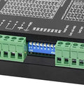 Close-up of Dope 2-Phase Stepper Driver For CNC Machines connectors and switches, digital microstep controller for Nema motors