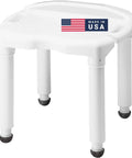 Heavy Duty Bath Seat and Shower Chair for Inside Tub, Beefed Up 400 Lb Capacity Shower Bench, made in USA, white plastic