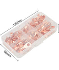 Awesome 70 Piece Ring Terminals Kit With OT10A To 50A Crimp Lugs For Heavy Duty Wire Connections And Welding Cables In Diverse Sizes For Pro And DIY Projects That Need Solid Conductivity And Easy Assembly, 130x66x22mm storage box