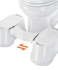 7 Inch Toilet Stool For Easier Posture And Faster Poops, Detachable Potty Step Stool For Adults And Kids next to toilet
